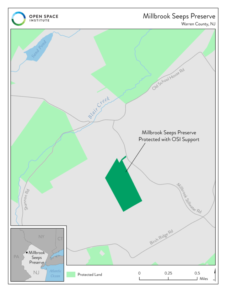 Millbrook Seeps Preserve Map